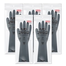 롯데이라이프 착한 고무장갑, 다크그레이, 중(M), 5세트