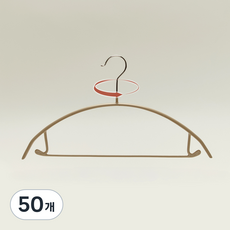 JINSIMGAMSUNG 環狀旋轉式防滑防肩角衣架, 50個, 米色