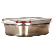 FRANCASINO 弗南希諾 不鏽鋼保鮮盒 304不鏽鋼材質 食品級PP+矽膠圈 1300ml, 1個