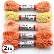JoyJasu Appleton 羊毛繡線 5件組, 2套, 854, 855, 861, 862, 863