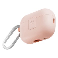 UNIQ Clyded 卡扣式雙料保護套 附登山扣, AirPods Pro 2代適用, 粉色, 1套