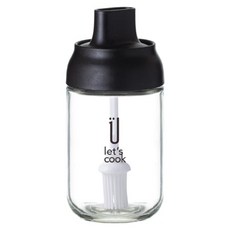 樂司廚品 密封玻璃調味瓶 附刷 AY62 K0262, 220ml, 1個