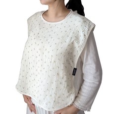 Cherinette 媽媽圍兜 哺乳圍裙 拍嗝墊, 黃色星星, 1個, 1入