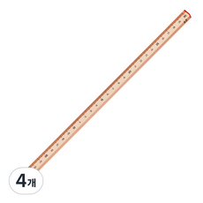 롭다 아크릴스틱자 30cm, Soil Pink, 4개