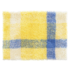 oka 吸水速乾地墊 Lien 腈綸材質 藍格紋, 1個