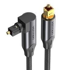 VEnTIOn 威迅 90度旋轉型 Hi-Fi 音訊光纖 Soundbar Toslink 直角對直角 SPDIF 纜線, BKDBF-1m, 黑色
