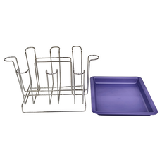 晶瓚鐵線8杯架 附盤 1010012 杯架23 x 18 x 13cm + 盤子29 x 23 x 2.5cm, 1組