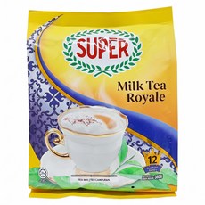馬來西亞 SUPER 三合一南洋拉茶風味香滑奶茶 皇家特濃原味, 30g, 12包, 1袋