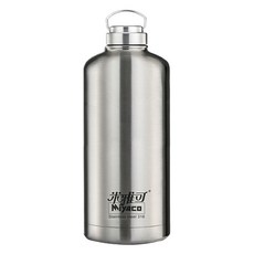 MiyAco 米雅可 經典316不銹鋼廣口真空保溫瓶, 不銹鋼色, 2.5L, 1個