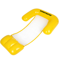 SUNNYWATER 造型充氣游泳吊床, 1個, 黃色