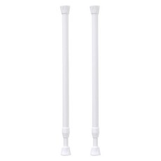 SUNDECO 13mm多用途窗簾伸縮桿, 白色