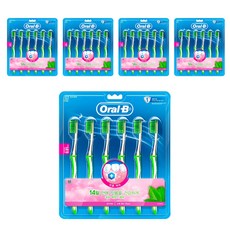 Oral-B 歐樂B 高彈力超細刷毛綠茶牙刷, 6入, 5個
