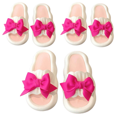 The Need 軟綿雲朵蝴蝶結拖鞋, 3個, 白色