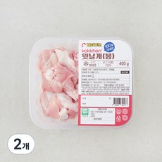 코켄 무항생제 인증 윗날개 봉, 400g, 2개