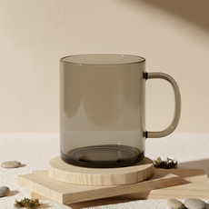 LIVING MATE Tritan 防摔馬克杯 480ml, 1個, 煙灰色