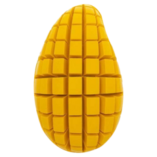 Petopia 拍拖皮婭 天然橡膠超耐咬玩具 FDA認證 潔牙/漏食, 芒果, 1個, S