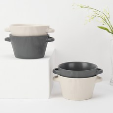 Bloom at home Stricia 拉麵碗2款, 復古蕾絲, 暗灰色, 2套