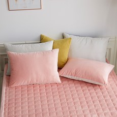 milk design 素色雙色超細纖維枕頭套 2入