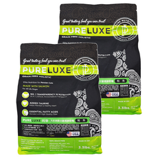 PURELUXE 純華 天然無穀 全齡扁臉貓 乾飼料, 鮭魚 + 豌豆, 1500g, 2袋