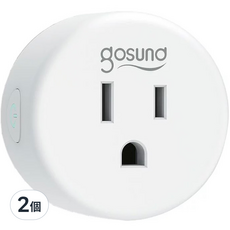 Gosund 智能插座 WP5-AM 52mm 智能家居 語音控制 定時功能 電量監控, 2個
