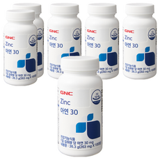GNC 아연30, 100정, 6개