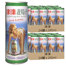 津津 蘆筍汁, 245ml, 48罐