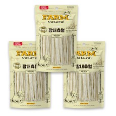 팜내츄럴 강아지 크런치앤츄이 스틱껌 간식, 우유맛, 80g, 3개