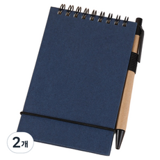 彩色便攜迷你筆記本 50張, 2個, 深海軍藍