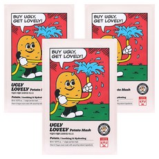 어글리러블리 포테이토 마스크, 3개, 1개입