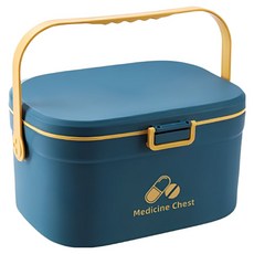 雙層醫藥急救保健收納箱 大款 靛青色, 1個