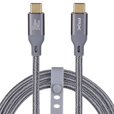 PX 大通 ACC3X-1G USB3.2 Gen2 Type-C-to-USB-C 充電傳輸線, 1m, 灰色, 1個
