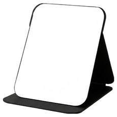 인아트 다용도 깔끔 접이식 휴대용 거울 대형 18 x 25 cm, 검정