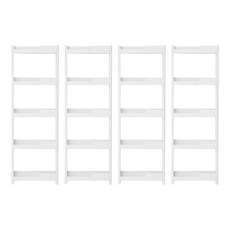 comet 可移動5層邊角置物架, 白色, 4個