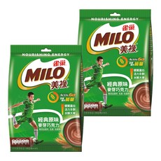 MILO 美祿 經典原味巧克力麥芽飲品 沖泡粉, 純正牛奶, 麥芽精華, 維生素B群, 25g, 14包, 2袋