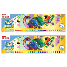 Pentel 飛龍文具 變色龍紙盒粗粉臘 GHT2-24, 24色, 2盒