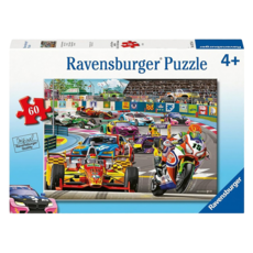 維寶拼圖 賽車比賽,60片,色彩鮮豔,訓練觀察力,激發想像力, 1盒