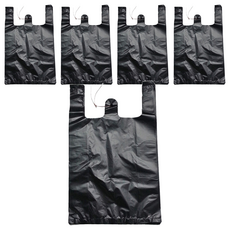 Bugukbongtu 附提把高級超市提袋 黑色 3號, 10L, 700個