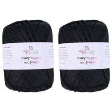 retwisst Mamanit Chainy 聚酯纖維編織線, CP 121 黑色, 2個