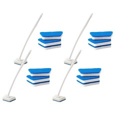 DAILYSHARE 多用途海綿長柄清潔拖把 + 專用海綿3入組, 4套