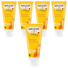 WELEDA 薇蕾德 金盞花寶貝柔護面霜, 5條, 50ml