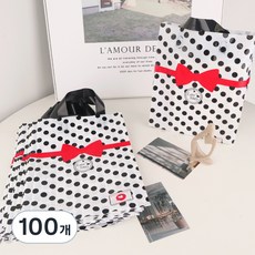 마메 리본땡땡이 쇼핑백, 혼합색상, 100개
