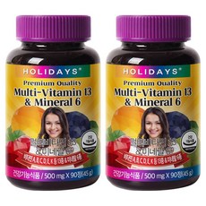 홀리데이즈 멀티비타민13 앤 미네랄6, 90정, 2개