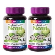 홀리데이즈 프리미엄 노니 타블렛, 120정, 2개