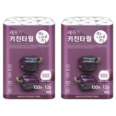 Hanyeji 廚房紙巾 130抽, 130張, 24捲