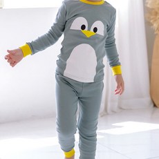 Maykids 童款企鵝印花30支棉家居服套裝