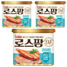 롯데햄 로스팜 라이트, 340g, 3개