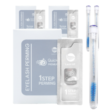 래쉬업 퀵 프리미엄 아이래쉬 펌 STEP 1 10p + 케이스 마스카라 브러쉬 1p 세트, 8g, 3개
