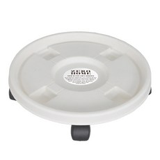 Zero Home 圓形移動式花盆底座, 白色, 1個