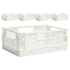 다용도 수납 정리 폴딩 박스, 화이트, 5개