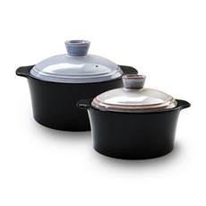 PRELUDE Capri耐熱雙耳湯鍋 2入組, 中(15cm)+大(17.8cm), 1組